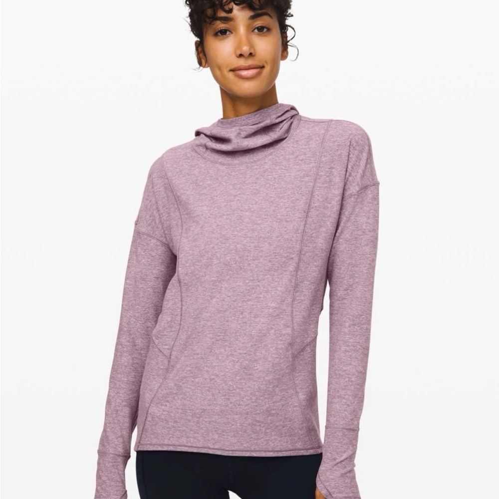 Lululemon Hoodie Women L Purple Ready To Rulu Pullover Active Mulberry Heathered